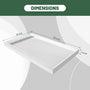 48"/60"x36"/32" Matte White Solid Composite Stone Shower Base with Anti-Slip Textured