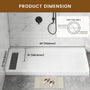 48"/60" x 30"/32"/36" White SMC Rectangular Shower Base with Non-Slip Texture, Left/Right Drain