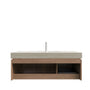 48 in. Floating Bathroom Vanity with Drawer and Doors, Sintered Stone Top and Ceramic Undermount Sink, Brown Oak or White Oak Woodgrain