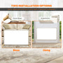 550W Graphene Wall-Mounted Electric Panel Heater with Wood Base and Stainless Steel Finish