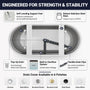 59"/67" Gloss White Acrylic Freestanding Bathtub with Fluted Oval Design