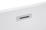 59 in. Acrylic Freestanding Soaking Bathtub with Toe-Tap Drain in Glossy White/Black