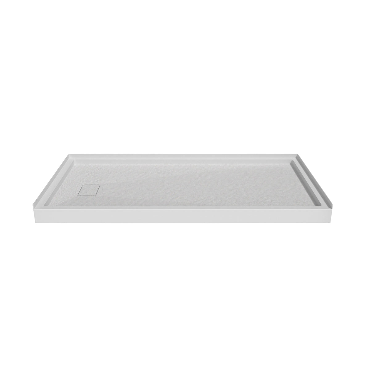 60"x30"/32" Grey One-Piece SMC Shower Pan Base with Anti-Slip Texture