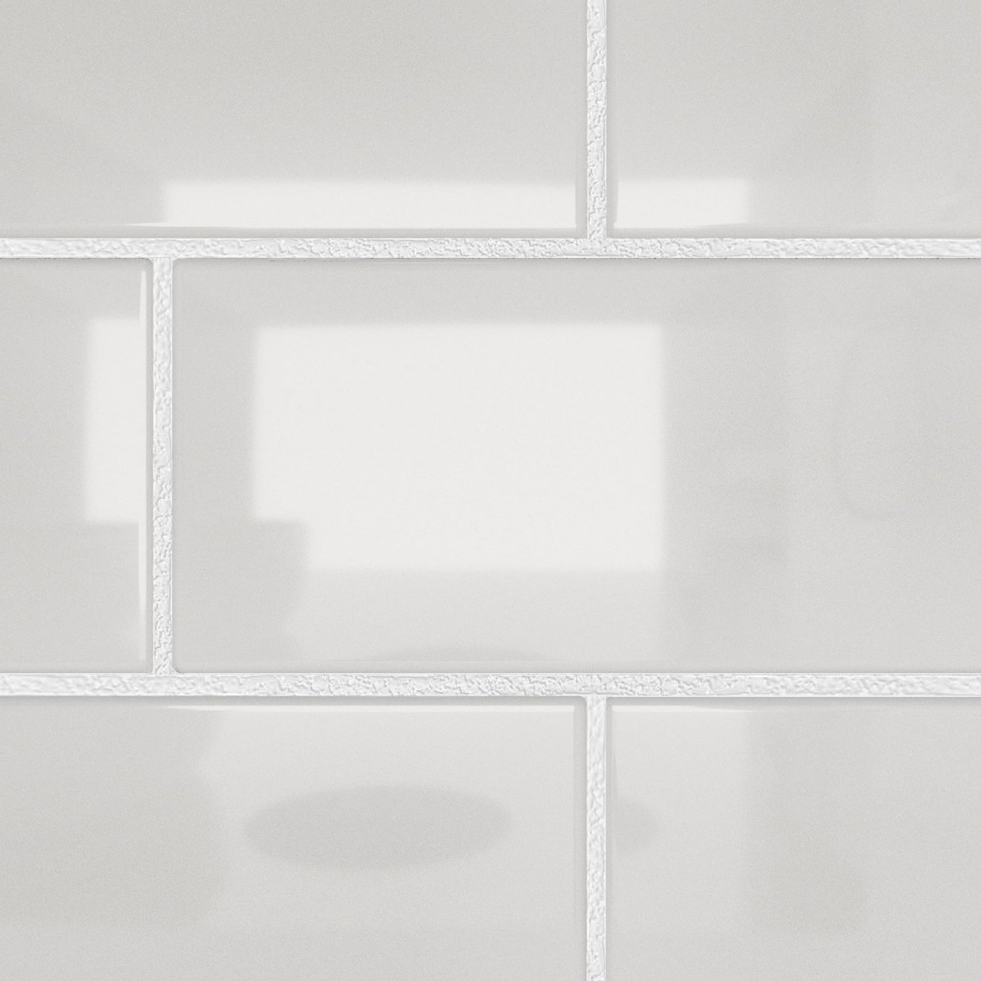 60"x32"x96" SMC Shower Wall Panel Kit with Small Subway Tile Pattern with Matte White / Glossy White Finish