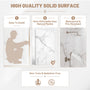 60"x36"x75"/96" Carrara White Marble Pattern 4-Piece Solid Surface Shower Wall Panels