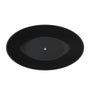 67" Matte Black Oval Solid Surface Freestanding Bathtub with Overflow and Central Drain