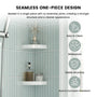 6" x 6" x 1.2" Glossy White SMC Shower Corner Shelf