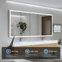 84" x 36" Aluminum Medicine Cabinet with LED Mirror, Anti-Fog, 3 Color Temperatures