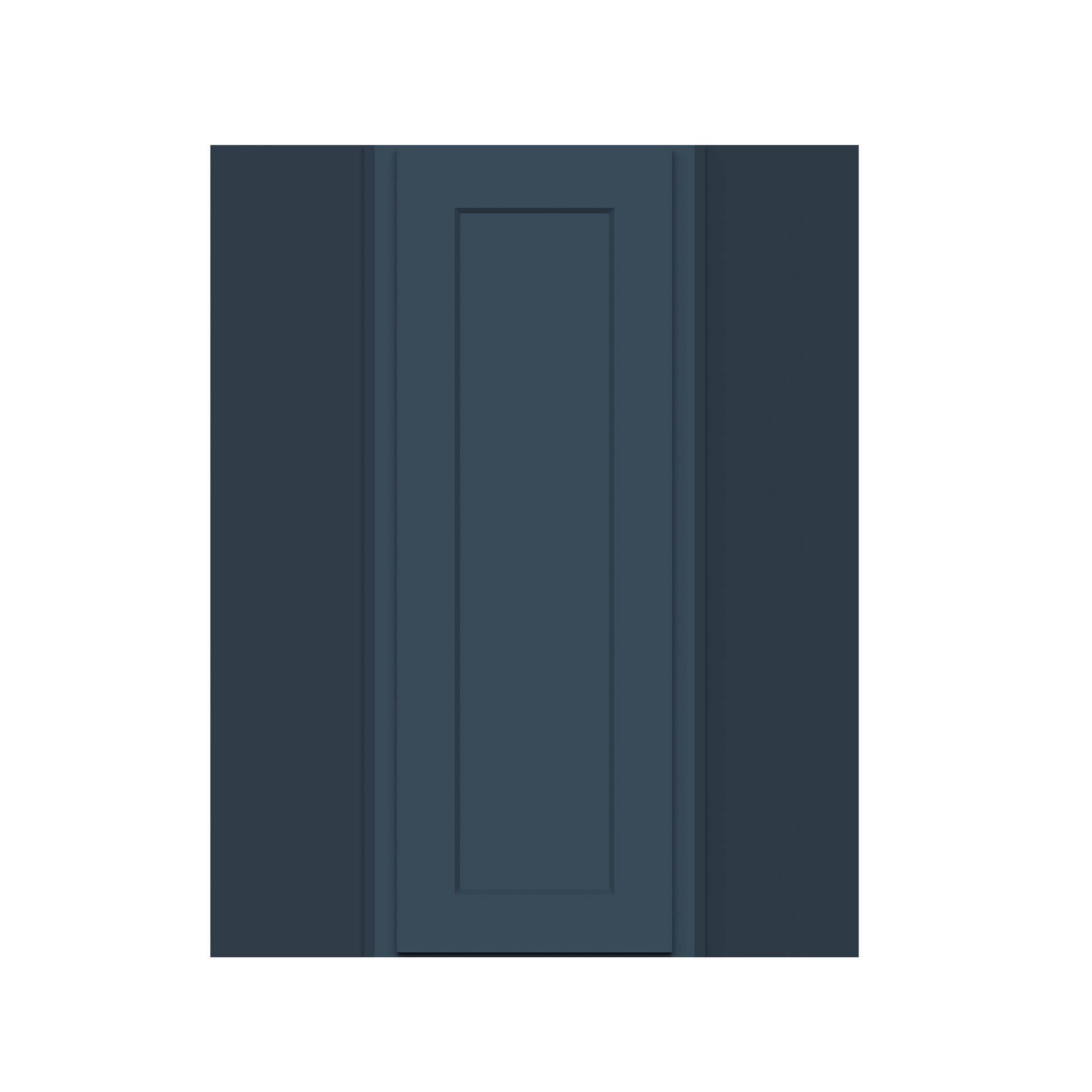 Cyber Grey RTA 24"W x 12"D x 18"/30"/36"/42"H Diagonal Corner Wall Cabinet with Shelves