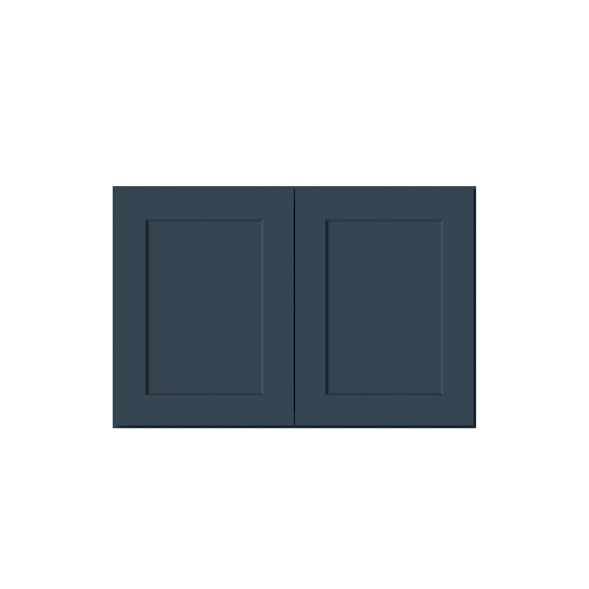 Cyber Grey RTA 36"W x 27"D x 12"-24"H 4-Size Double Door Deep Wall Cabinet