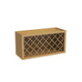 Inset Hazelnut Oak RTA 24-36"W x 15-30"H x 13.5"D 5-Size Diamond Lattice Wine Grid Wall Rack Cabinet
