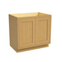 Inset Hazelnut Oak RTA 24-36"W x 34.5"H x 25"D 5-Size Full Height Double Doors Base Cabinet