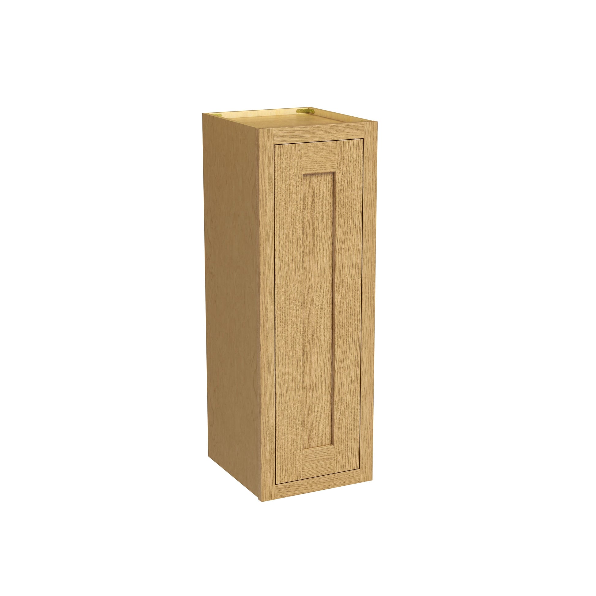 Inset Hazelnut Oak RTA 9-21"W x 30-42"H x 13.5"D 15-Size Single Door Wall Cabinet