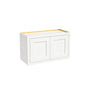Inset Origami White RTA 24-36"W x 12-24"H x 13.5"D 10-Size Double Doors Wall Cabinet