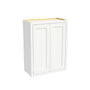 Inset Origami White RTA 24-36"W x 30-42"H x 13.5"D 15-Size Double Doors Wall Cabinet