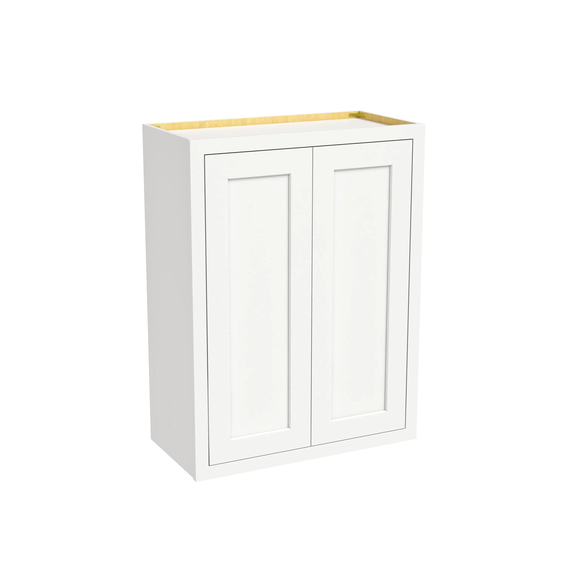 Inset Origami White RTA 24-36"W x 30-42"H x 13.5"D 15-Size Double Doors Wall Cabinet
