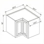 Inset Origami White RTA 25.5"W x 18-42"H x 13.5"D 3-Size Easy Reach Wall Cabinet with 2-3 shelves