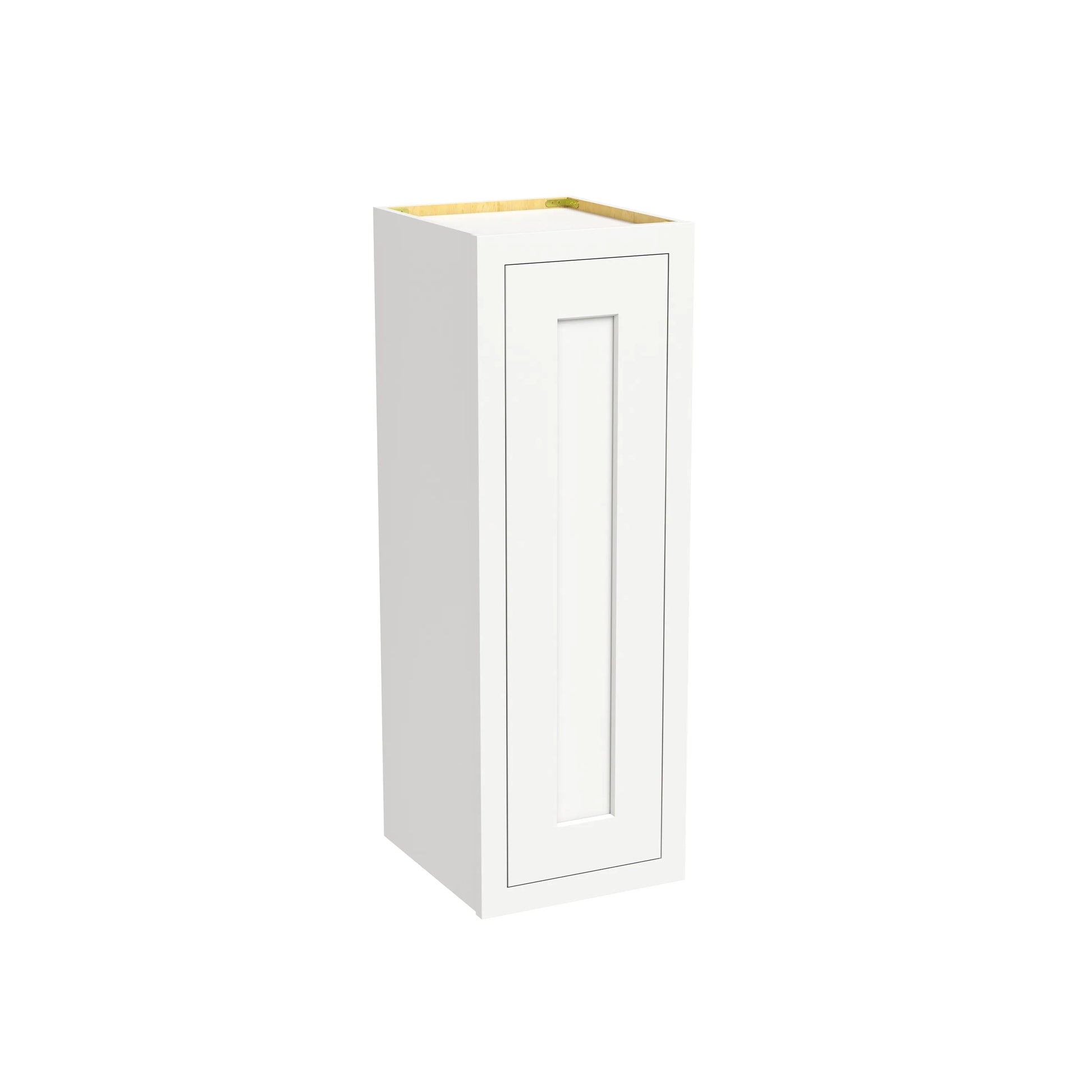 Inset Origami White RTA 9-21"W x 30-42"H x 13.5"D 15-Size Single Door Wall Cabinet