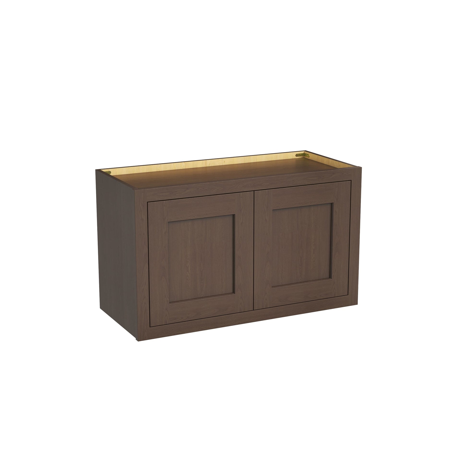 Inset Truffle Brown RTA 24-36"W x 12-24"H x 13.5"D 10-Size Double Doors Wall Cabinet