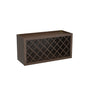 Inset Truffle Brown RTA 24-36"W x 15-30"H x 13.5"D 5-Size Diamond Lattice Wine Grid Wall Rack Cabinet