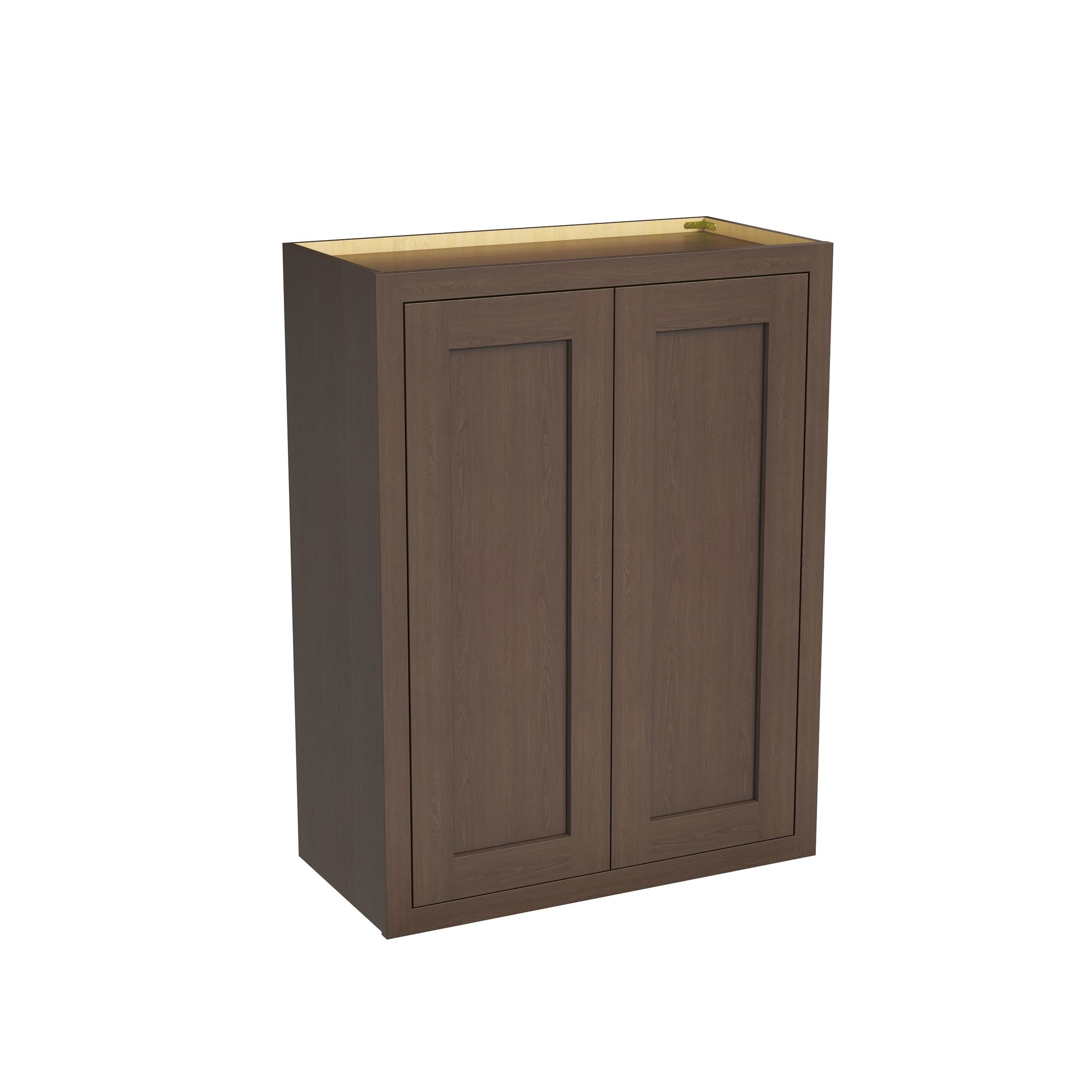 Inset Truffle Brown RTA 24-36"W x 30-42"H x 13.5"D 15-Size Double Doors Wall Cabinet