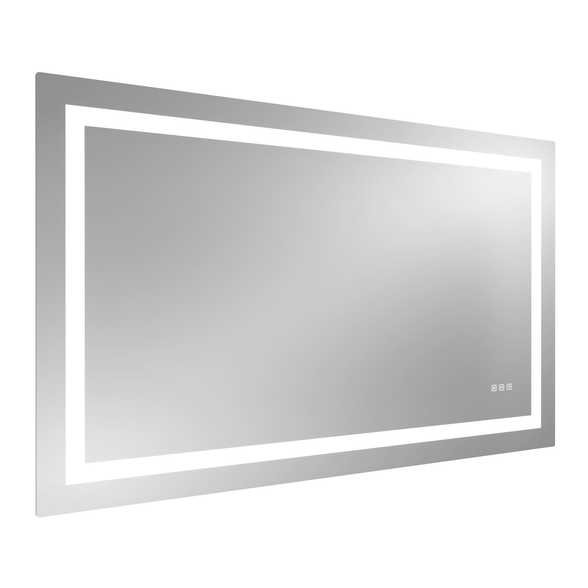 LED Front-Lighted Bathroom Mirror with Touch Dimming and Shadow Free Lighting