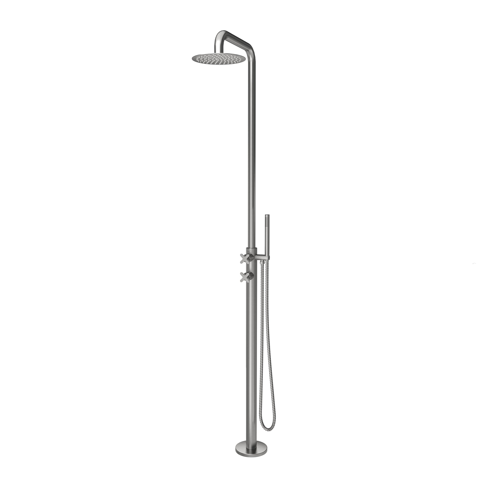 10” Outdoor Shower System with Rainfall Shower and Handheld
