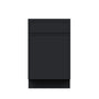 Slim Ebony Black Shaker RTA 12"/15"/18"/21"W x 34.5"H x 24"D Standard Base Cabinet with 1 Drawer and 1 Door