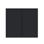 Slim Ebony Black Shaker RTA 24"-36"W x 30"/36"/42"H x 12"D 15-Size Standard Wall Cabinet with 2 Doors