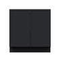 Slim Ebony Black Shaker RTA 24"-36"W x 34.5"H x 24"D 5-Size Full Height Door Base Cabinet with 2 Doors