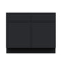 Slim Ebony Black Shaker RTA 33"/36"/39"/42"W x 34.5"H x 24"D Standard Base Cabinet with 2 Drawers and 2 Doors