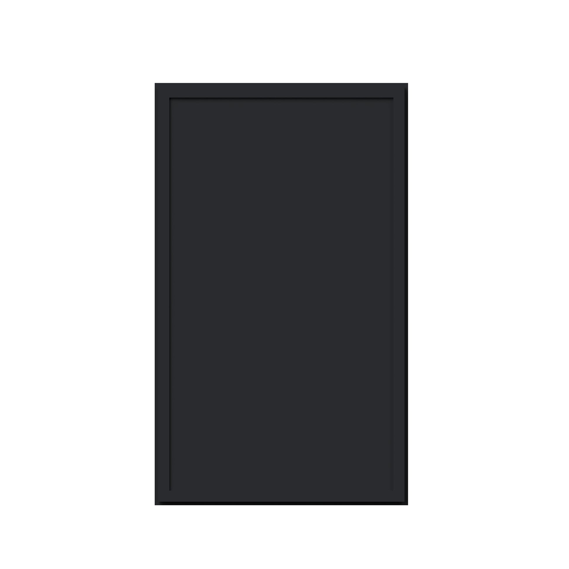 Slim Ebony Black Shaker RTA 9"-21"W x 30"/36"/42"H x 12"D 15-Size Single Door Standard Wall Cabinet
