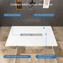 White/Calacatta Curbless SMC Shower Base with Flamed Rock Slip-Resistant Surface, Center Drain