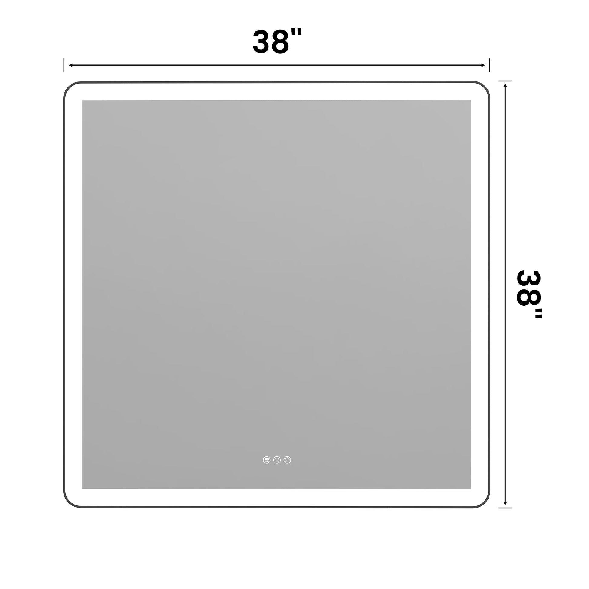 Anti-Fog LED Bathroom Mirror with Aluminum Frame