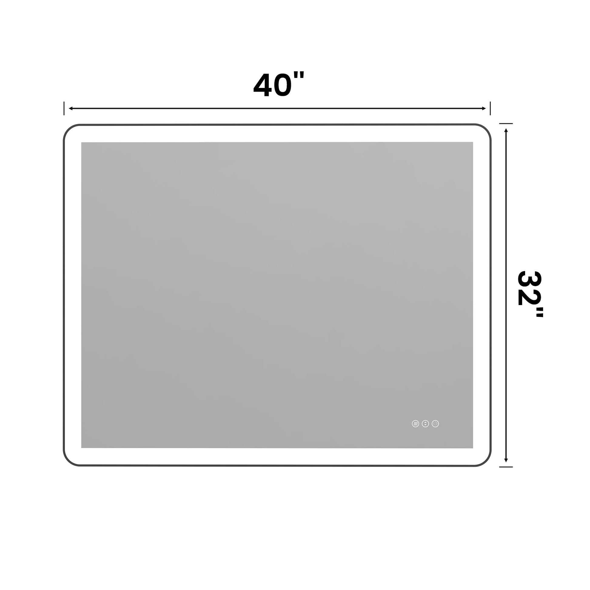Anti-Fog LED Bathroom Mirror with Aluminum Frame