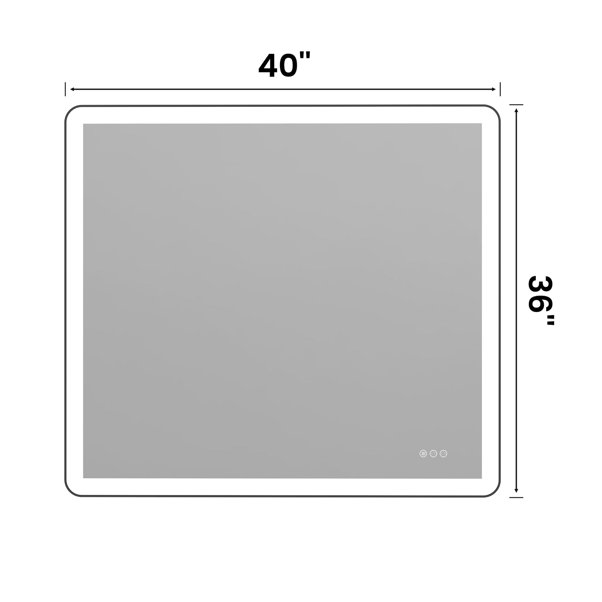 Anti-Fog LED Bathroom Mirror with Aluminum Frame