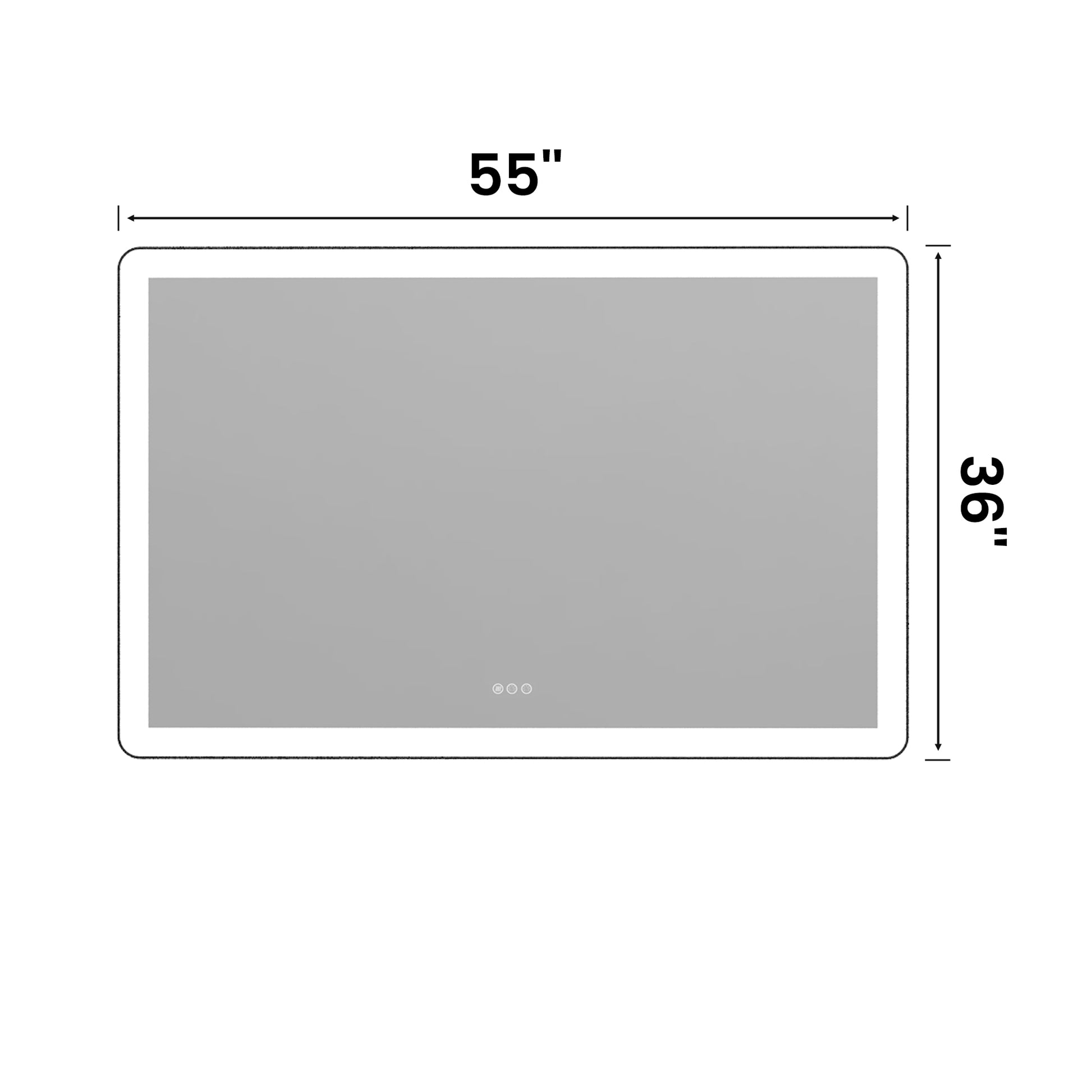 Anti-Fog LED Bathroom Mirror with Aluminum Frame