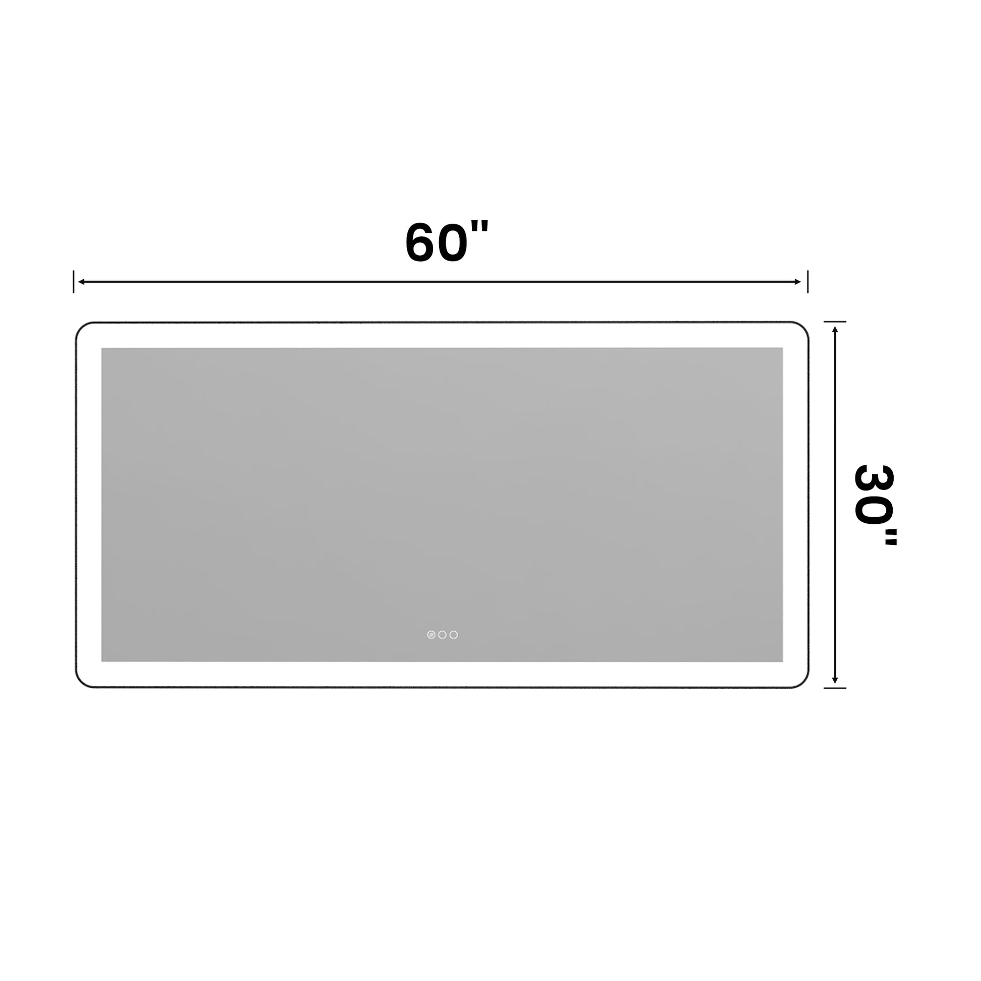Anti-Fog LED Bathroom Mirror with Aluminum Frame