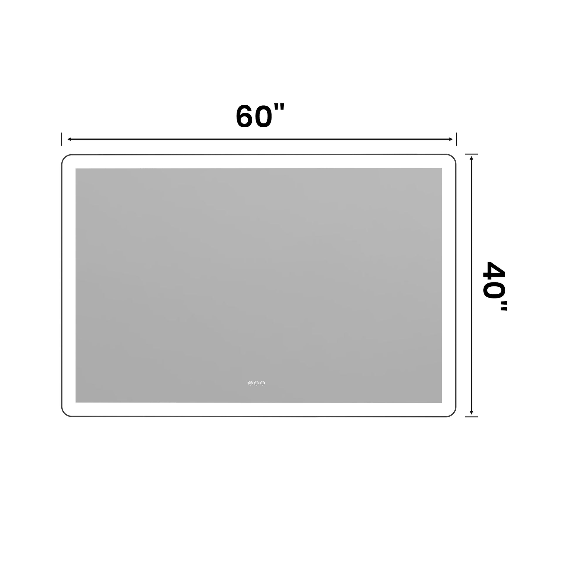 Anti-Fog LED Bathroom Mirror with Aluminum Frame