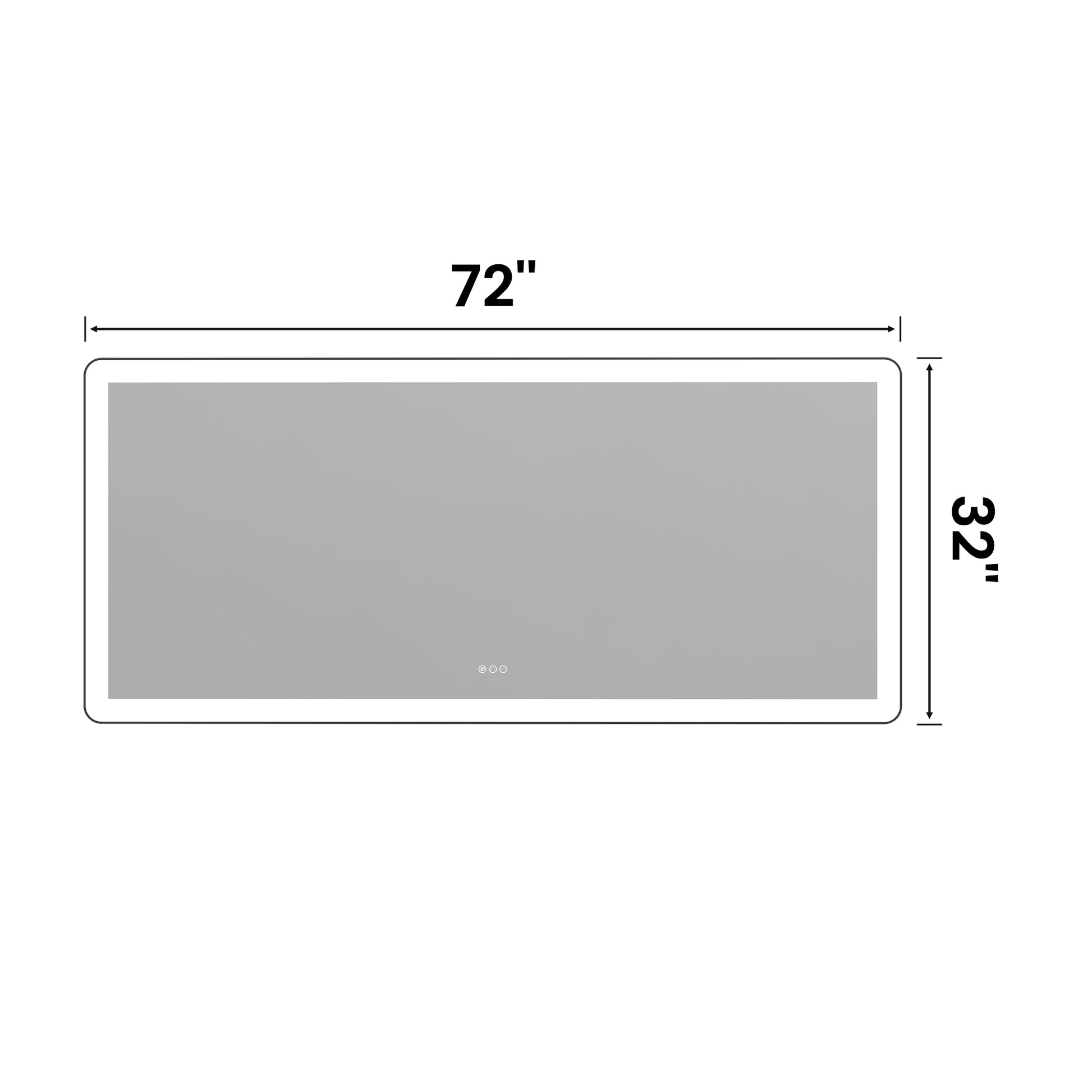 Anti-Fog LED Bathroom Mirror with Aluminum Frame