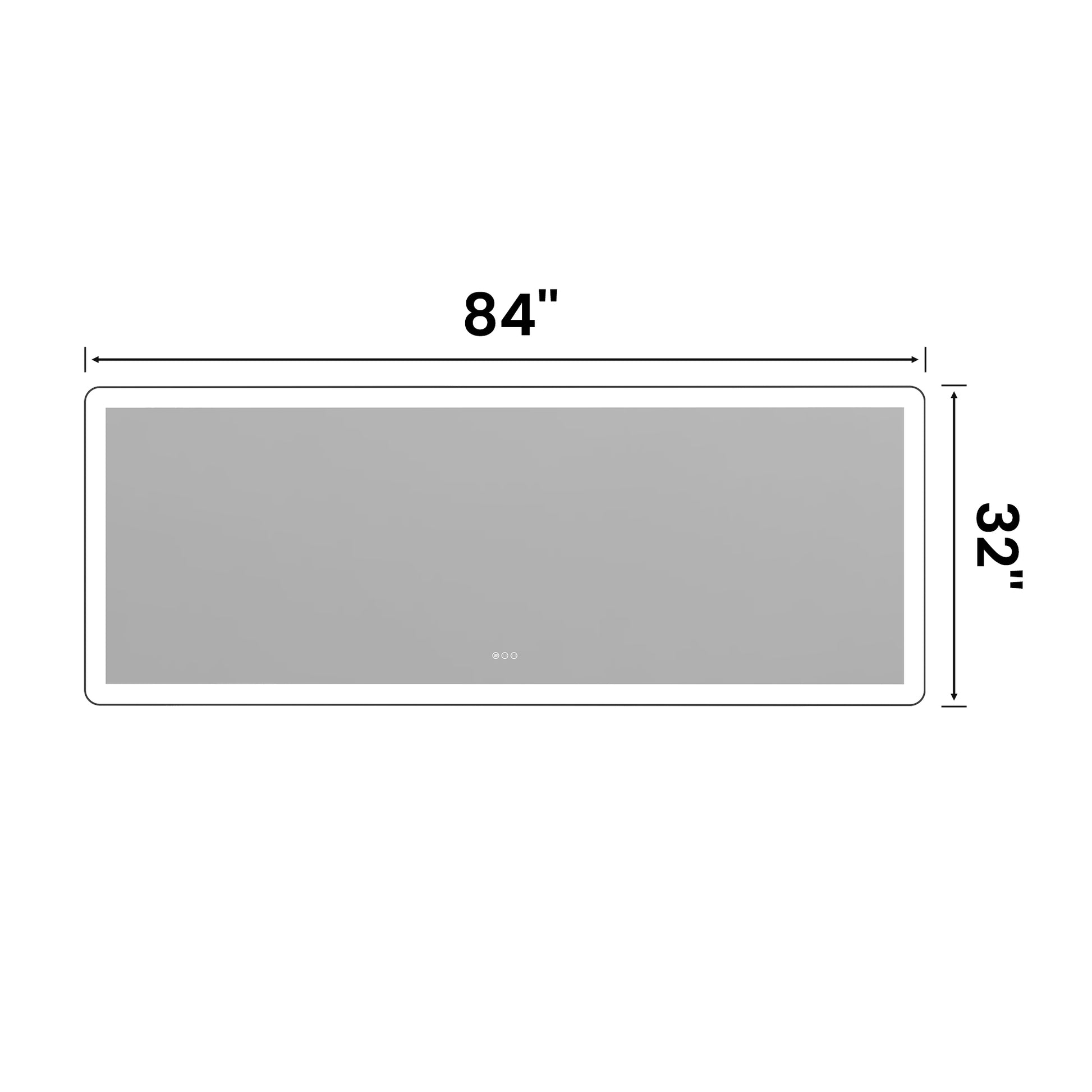 Anti-Fog LED Bathroom Mirror with Aluminum Frame