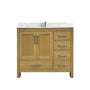 42"/55"/60"/72"/84" Warm Oak Freestanding Bathroom Vanity with Solid Wood Construction