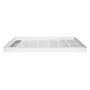 60"x32" White Solid Surface Single Threshold Alcove Shower Pan Base