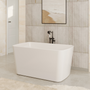 49" Acrylic Freestanding Japanese Soaking Hot Tub with Overflow and Drain
