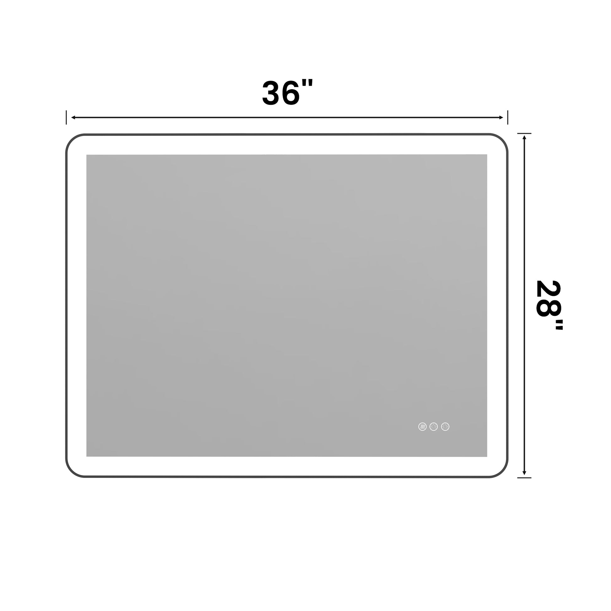 Anti-Fog LED Bathroom Mirror with Aluminum Frame