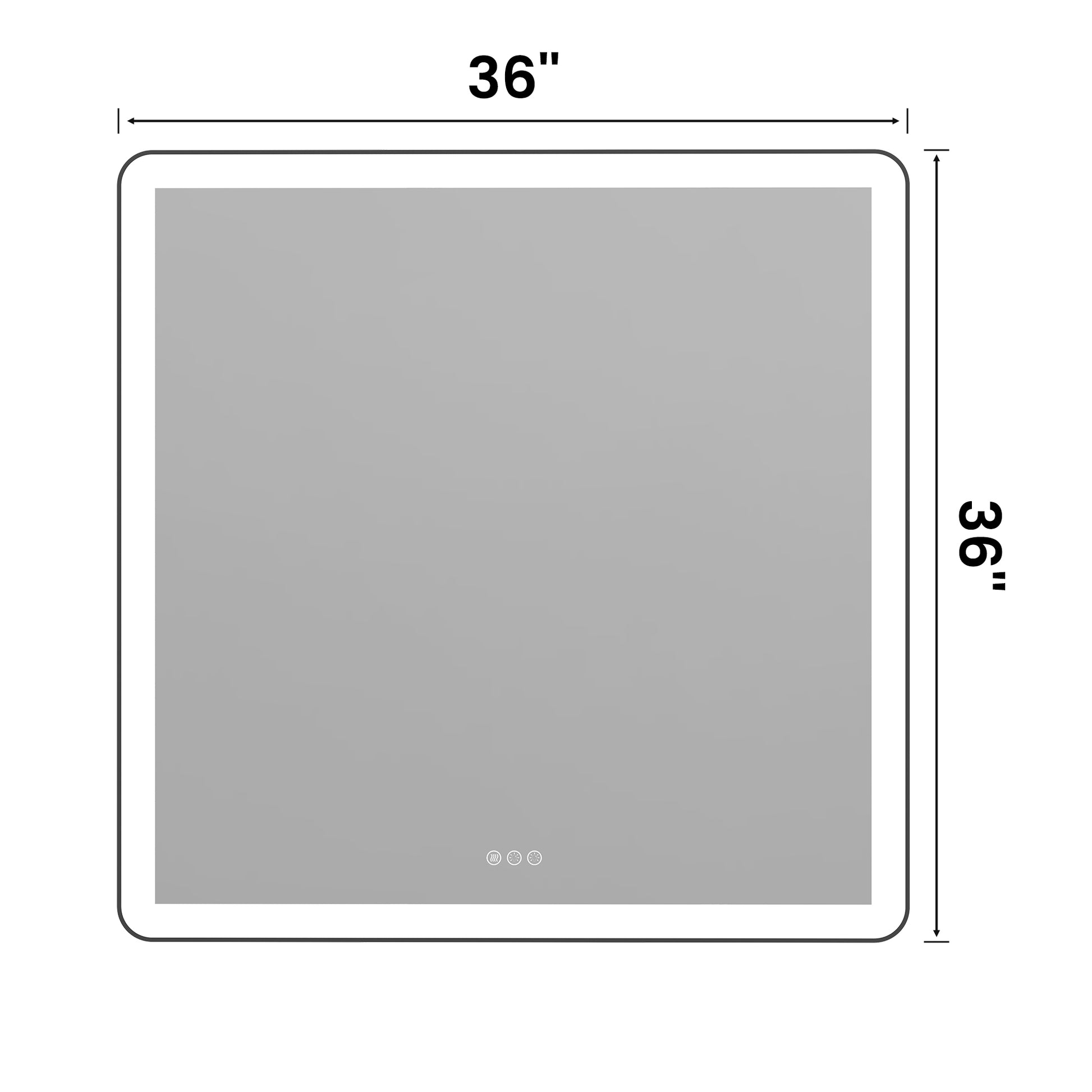 Anti-Fog LED Bathroom Mirror with Aluminum Frame