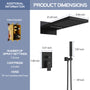22" Wall Mounted Stainless Steel Shower Systems With Handheld Shower