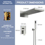 22" Wall Mounted Stainless Steel Shower Systems With Handheld Shower