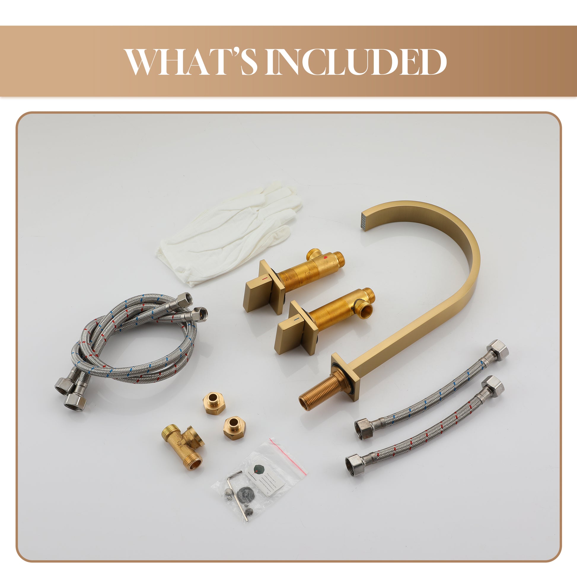3-Hole Widespread Deck Mounted Waterfall Bathroom Basin Faucet