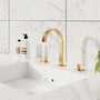3-Hole Widespread Deck Mounted Waterfall Bathroom Basin Faucet